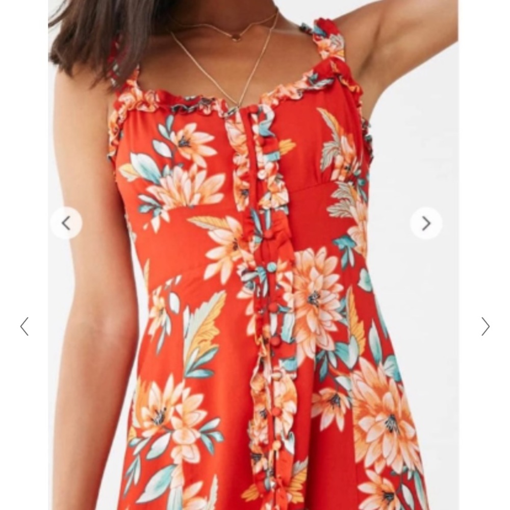 Forever21 Tropical Cami Midi Dress